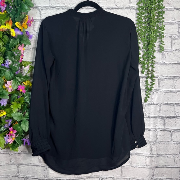 >🌼3/$30🌼Lime Light Black Button Down Blouse Size Small - Picture 9 of 15